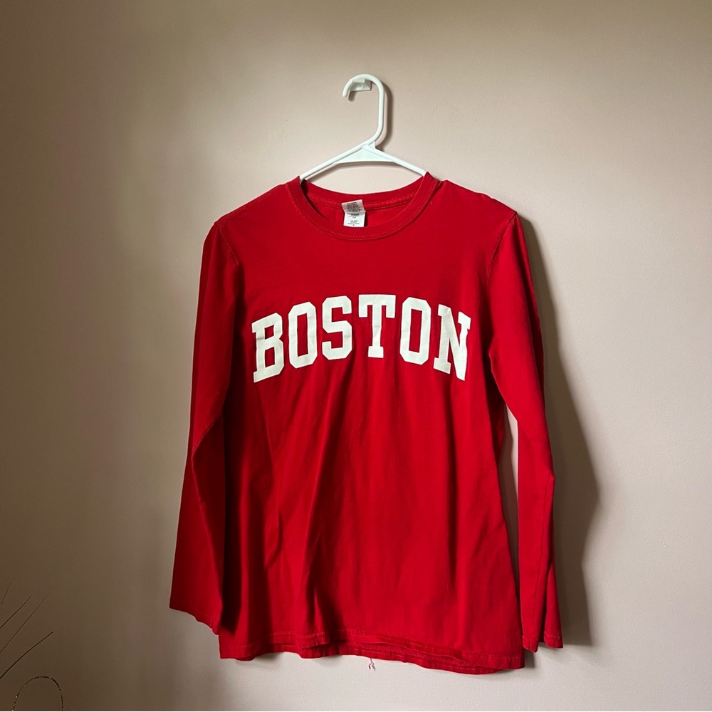 Boston University Longsleeve Red Tee